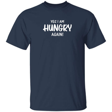 Buy navy Yes i am Hungry Again T-shirts &amp; Hoodie