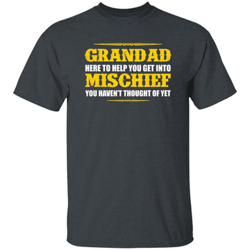 Buy dark-heather Grandad Mischief Mens Funny T Shirt &amp; Hoodie