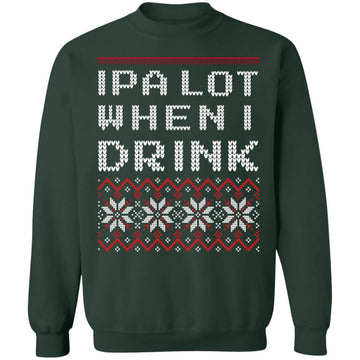 Buy forest-green IPA LOVE UGLY FUNNY SWEATER