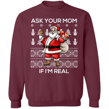 Ask your mom if i Real Ugly christmas sweaters - 0