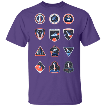 Buy purple Space Sticker T-shirts &amp; Hoodie