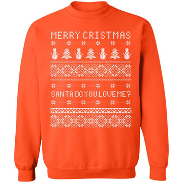 Buy orange Ugly christmas Santa Do you Love Me? Sweaters