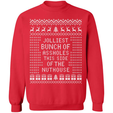 Buy red JOLLIEST BUNCH Of ASSHOLES - Ugly Christmas Sweater