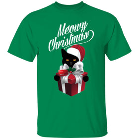 Buy turf-green Ugly christmas Meowy T-shirts &amp; Hoodie