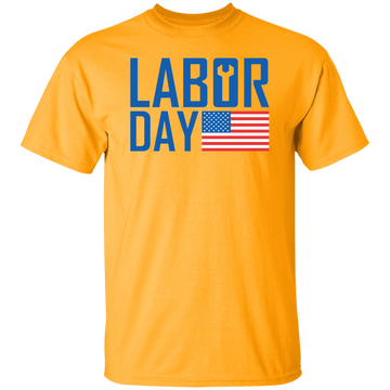Buy gold Happy Labor day T-shirts &amp; Hoodie
