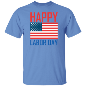Buy carolina-blue Happy Labor day T-shirts &amp; Hoodie