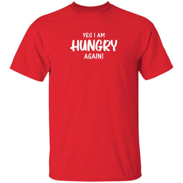 Buy red Yes i am Hungry Again T-shirts &amp; Hoodie