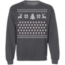 Ugly Christmas Rudolf Pattern Crewneck Pullover Sweatshirt-6
