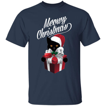 Buy navy Ugly christmas Meowy T-shirts &amp; Hoodie