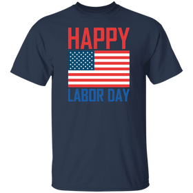 Buy navy Happy Labor day T-shirts &amp; Hoodie