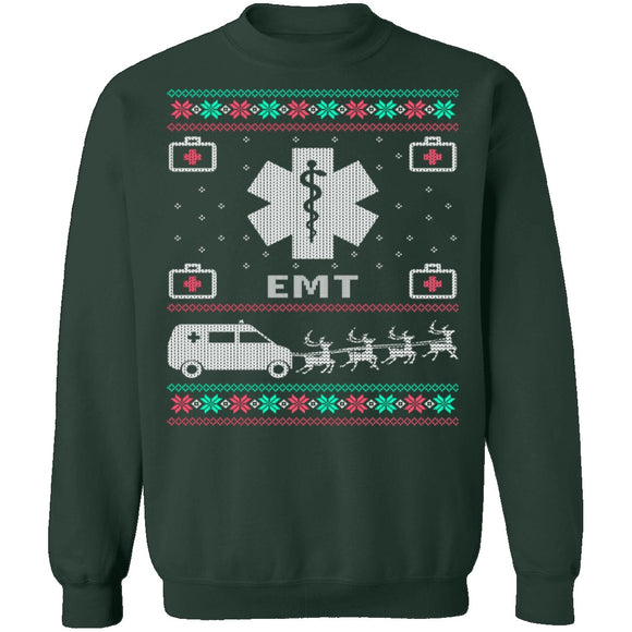 EMT Ugly Christmas Sweater CustomCat