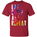 Eat Sleep Art Repeat T-Shirt CustomCat