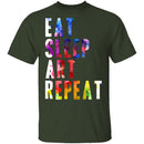 Eat Sleep Art Repeat T-Shirt CustomCat