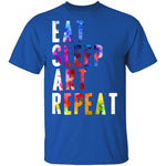 Eat Sleep Art Repeat T-Shirt CustomCat
