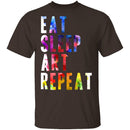Eat Sleep Art Repeat T-Shirt CustomCat