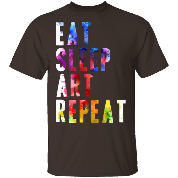 Eat Sleep Art Repeat T-Shirt CustomCat