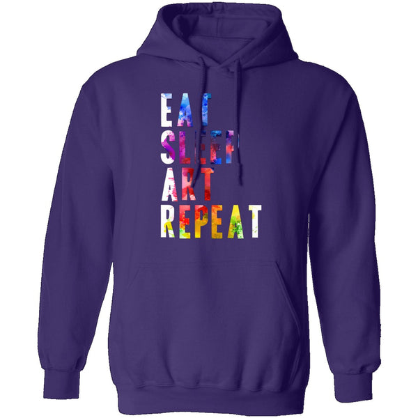 Eat Sleep Art Repeat T-Shirt CustomCat