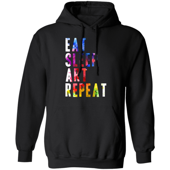 Eat Sleep Art Repeat T-Shirt CustomCat