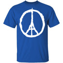 Eiffel Tower Peace Sign T-Shirt CustomCat