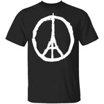 Eiffel Tower Peace Sign T-Shirt CustomCat