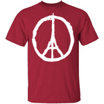 Eiffel Tower Peace Sign T-Shirt CustomCat