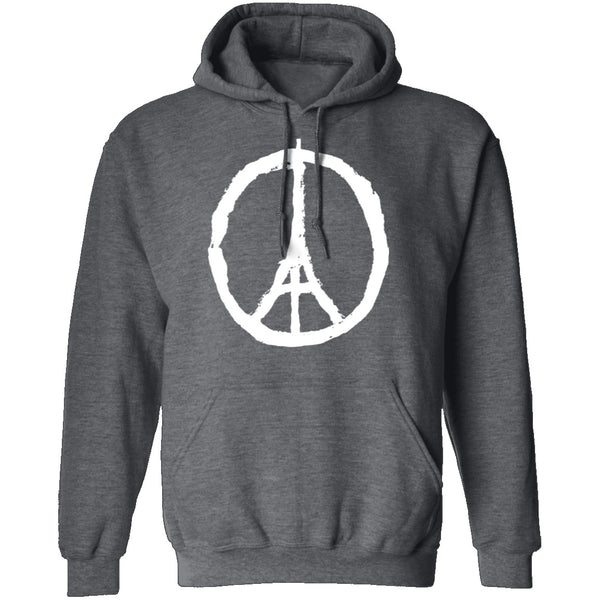 Eiffel Tower Peace Sign T-Shirt CustomCat