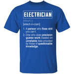 Electrician Defintion T-Shirt CustomCat