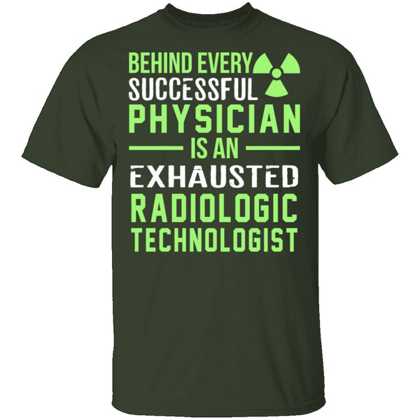 Exhausted Radiologic Technologist T-Shirt CustomCat