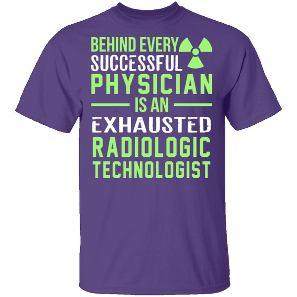 Exhausted Radiologic Technologist T-Shirt CustomCat