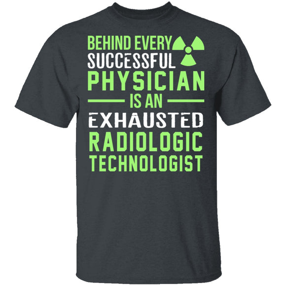Exhausted Radiologic Technologist T-Shirt CustomCat