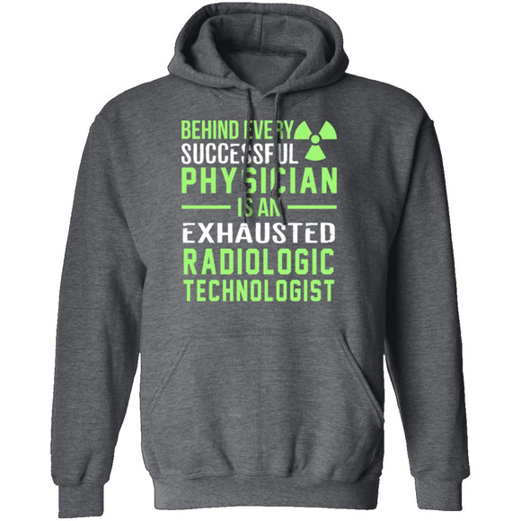 Exhausted Radiologic Technologist T-Shirt CustomCat