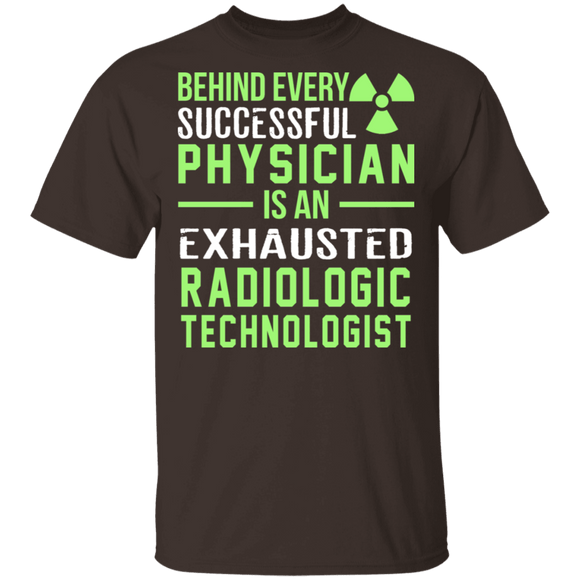 Exhausted Radiologic Technologist T-Shirt CustomCat
