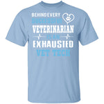 Exhausted Vet Tech T-Shirt CustomCat