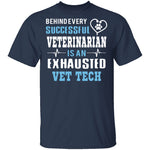 Exhausted Vet Tech T-Shirt CustomCat