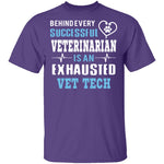 Exhausted Vet Tech T-Shirt CustomCat