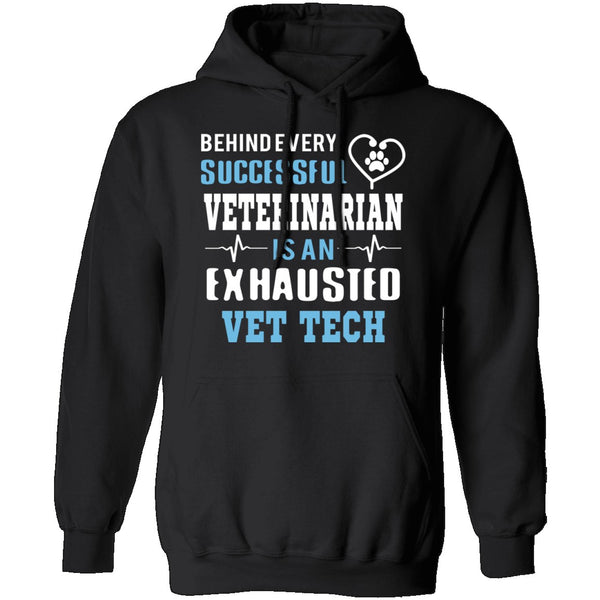 Exhausted Vet Tech T-Shirt CustomCat