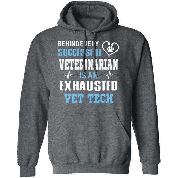 Exhausted Vet Tech T-Shirt CustomCat