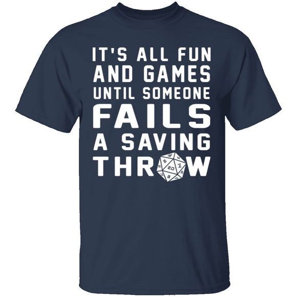 Failed Saving Throw T-Shirt CustomCat