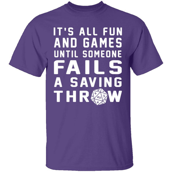 Failed Saving Throw T-Shirt CustomCat