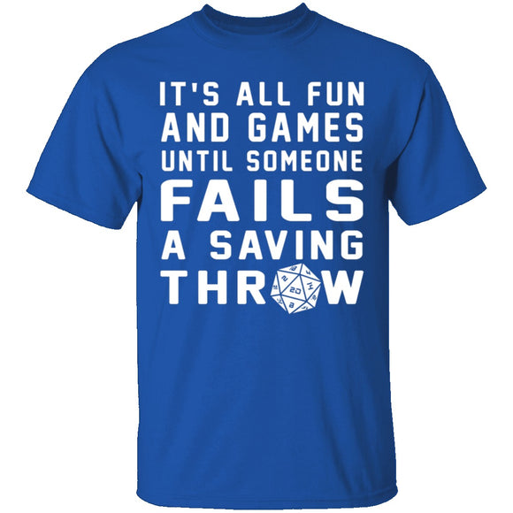 Failed Saving Throw T-Shirt CustomCat