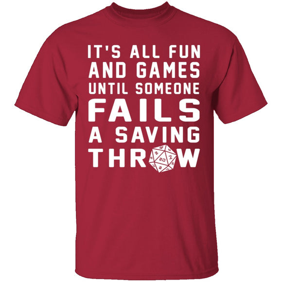 Failed Saving Throw T-Shirt CustomCat