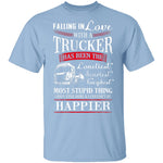 Falling For A Trucker T-Shirt CustomCat