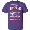 Falling For A Trucker T-Shirt CustomCat