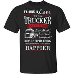 Falling For A Trucker T-Shirt CustomCat