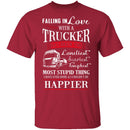 Falling For A Trucker T-Shirt CustomCat