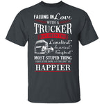 Falling For A Trucker T-Shirt CustomCat