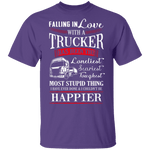 Falling For A Trucker T-Shirt CustomCat