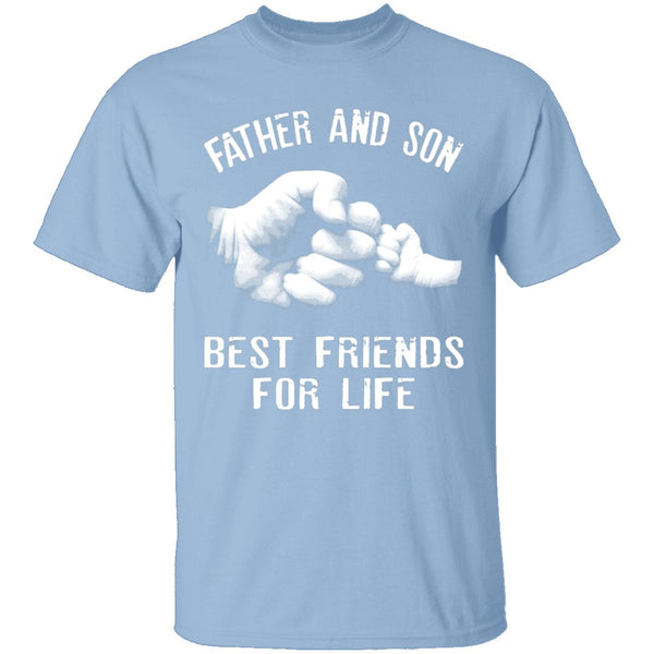 Father and Son Fist Bump Friends T-Shirt CustomCat