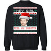 Feel My Sweater Ugly Christmas Sweater CustomCat