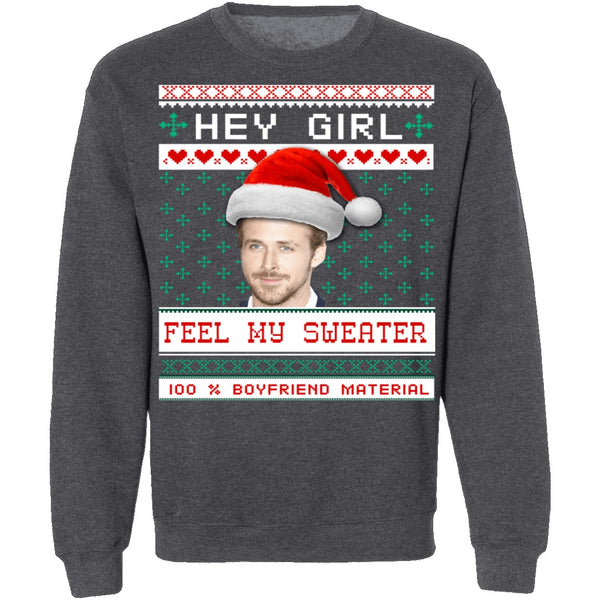 Feel My Sweater Ugly Christmas Sweater CustomCat